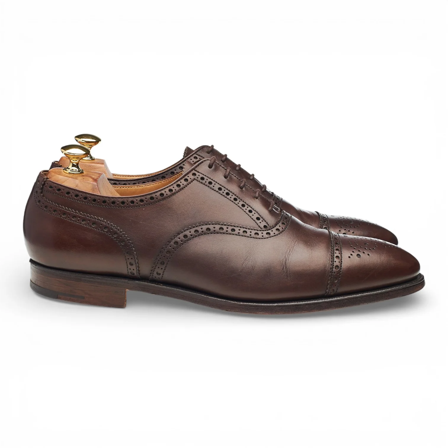 'Westfield' Dark Brown Leather Oxford Brogues UK 10 F