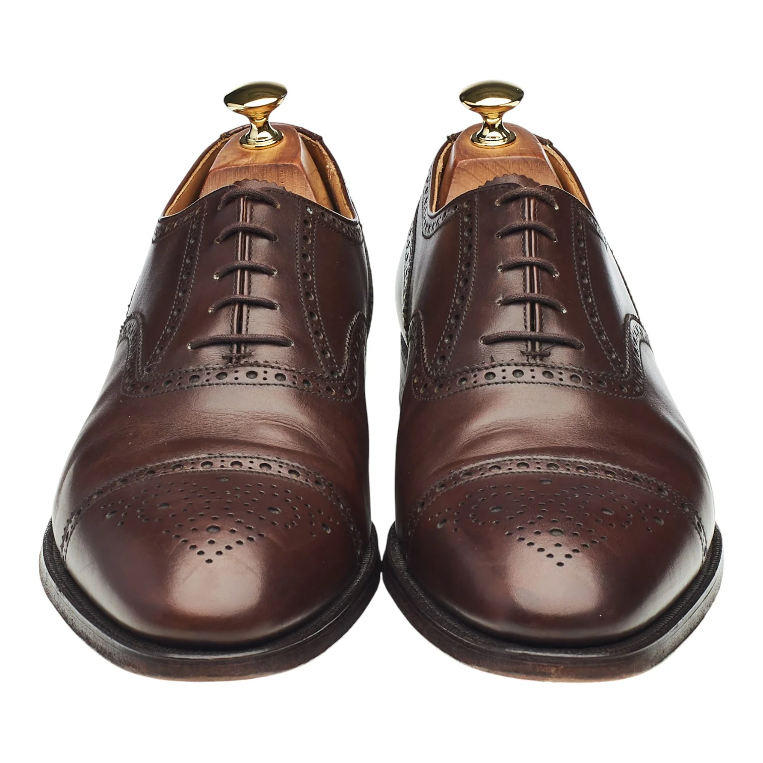 'Westfield' Dark Brown Leather Oxford Brogues UK 10 F - Image 2