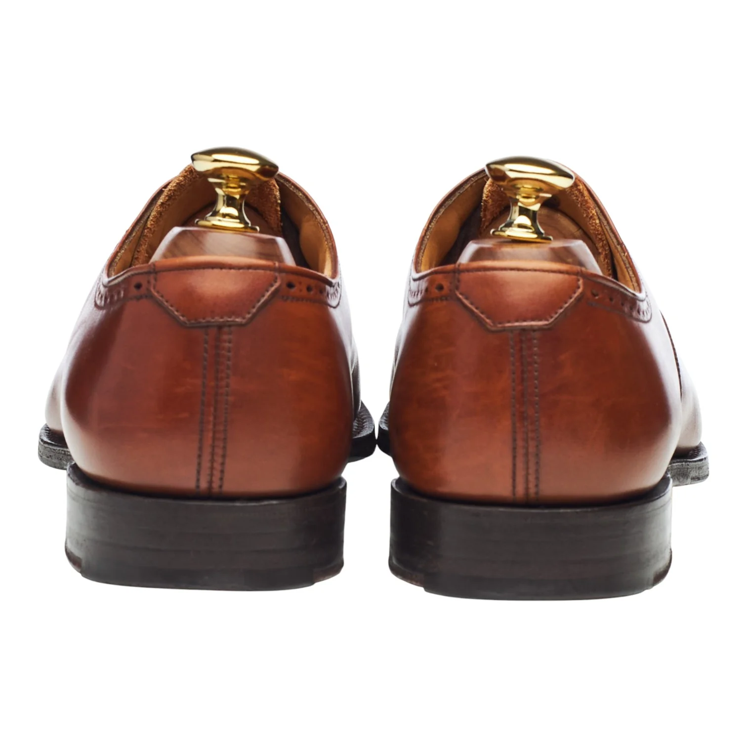 'Weymouth' Tan Brown Leather Oxford Semi Brogues UK 6.5 F - Image 4