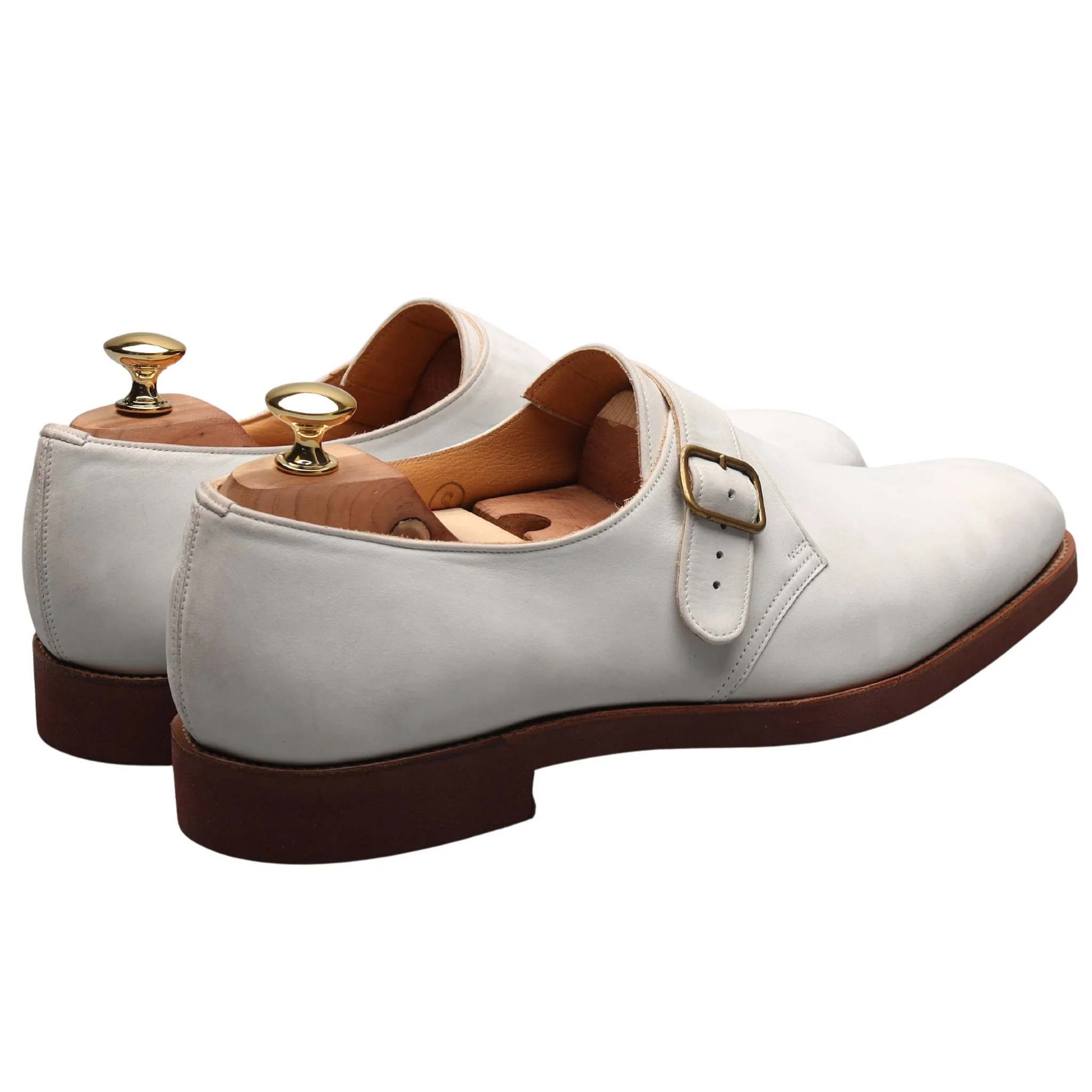 White Nubuck Monk Strap UK 11.5 E - Image 5