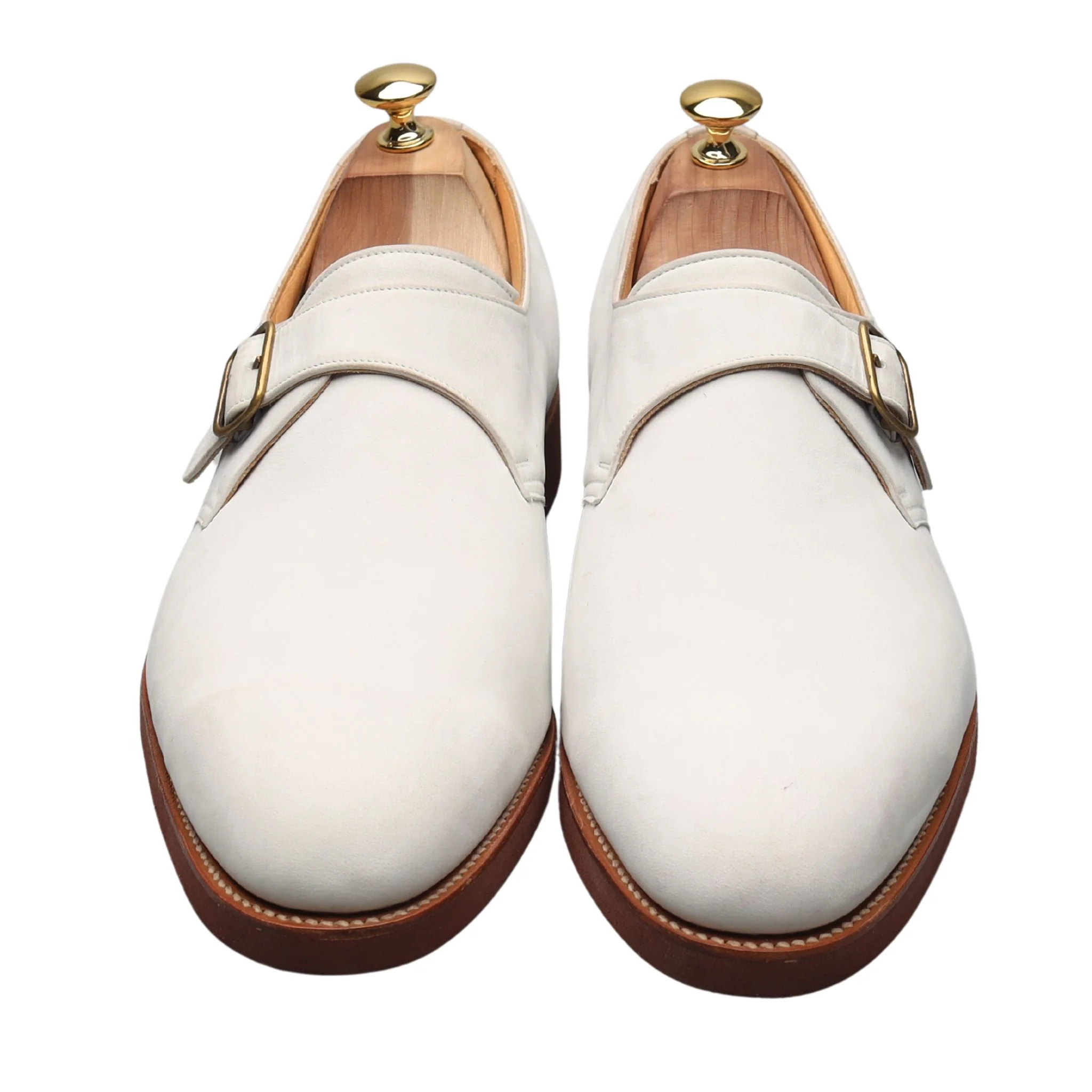 White Nubuck Monk Strap UK 11.5 E - Image 9