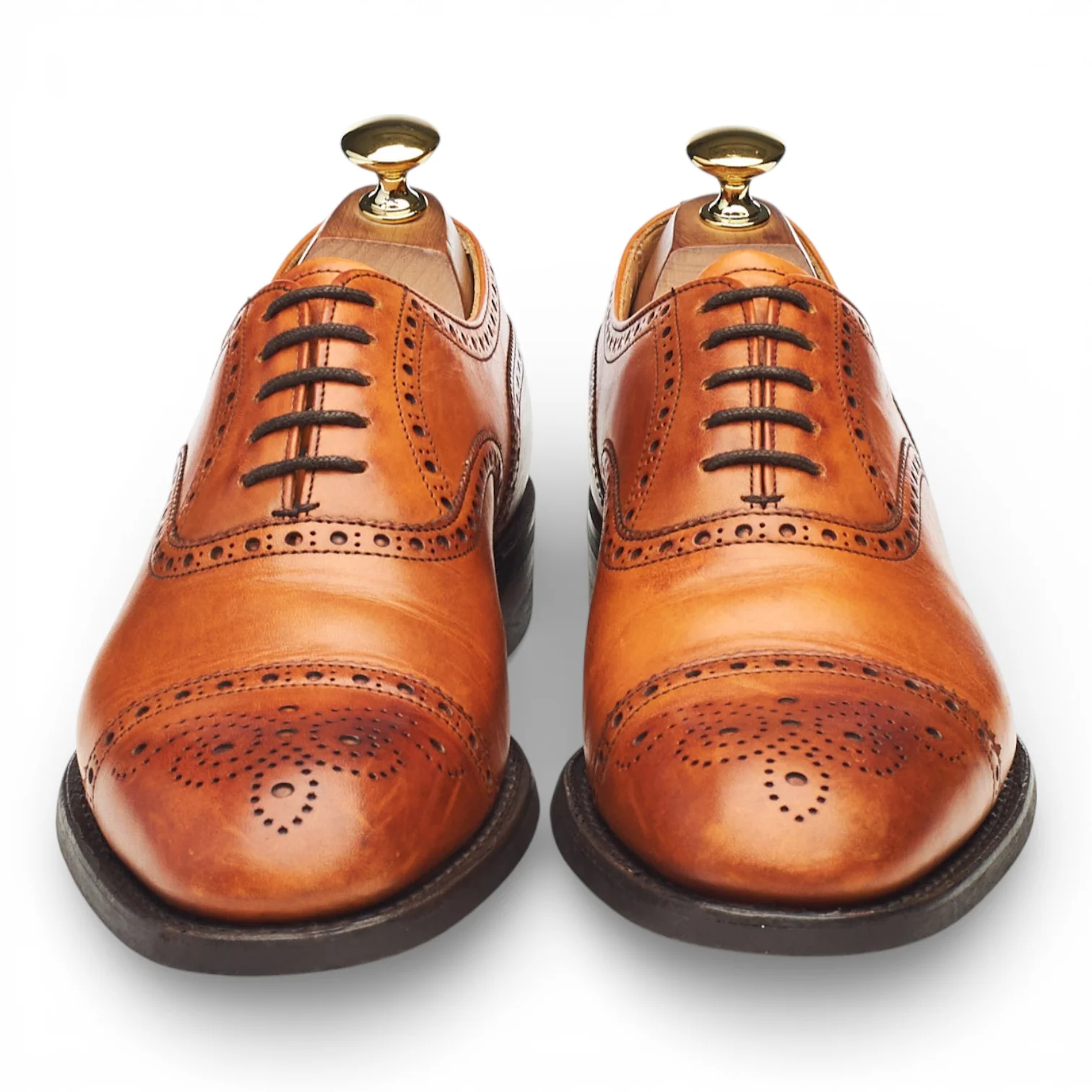 'Wilfred' Tan Brown Leather Oxford Brogue UK 6 F - Image 2