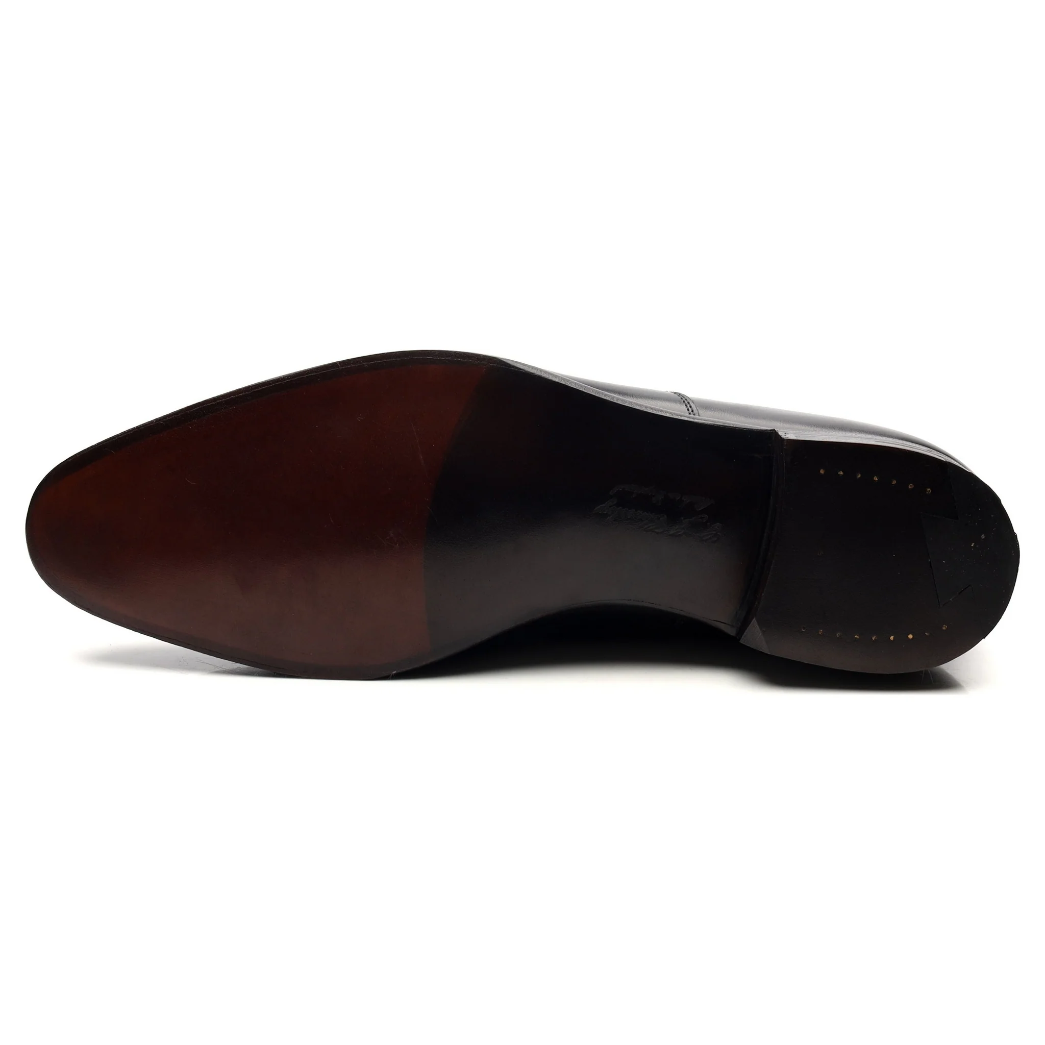 'William' Black Leather Cap Toe Boots UK 9 E - Image 10