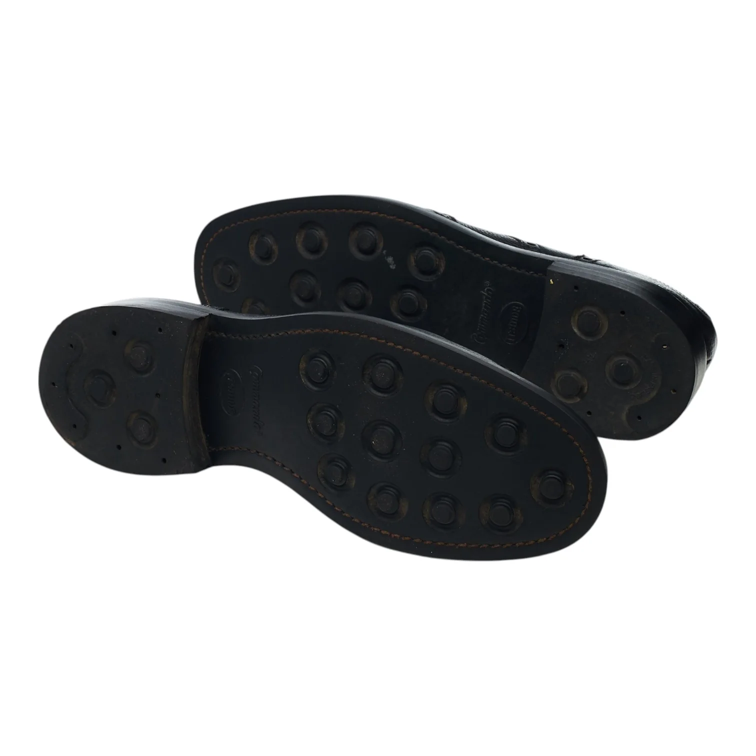 'Wilson' Black Grain Leather Derby Brogues UK 7 - Image 5