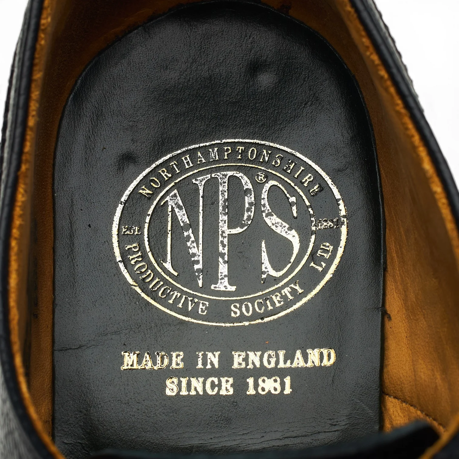'Wilson' Black Grain Leather Derby Brogues UK 7 - Image 6