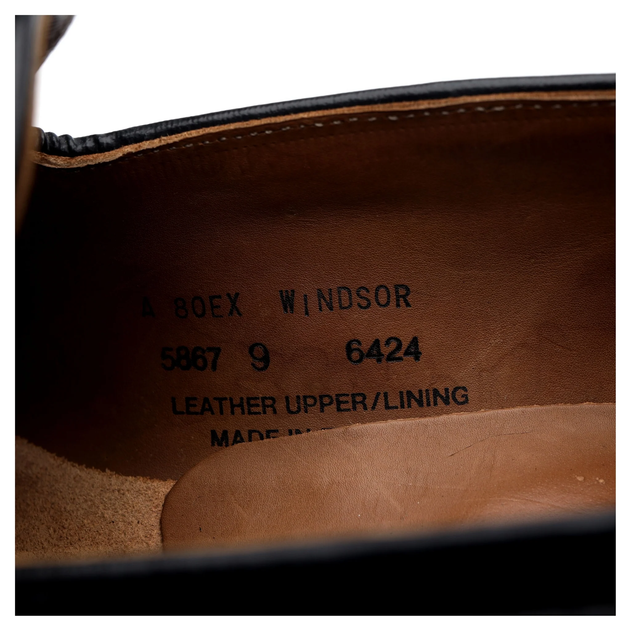 'Windsor' Black Leather Tassel Loafers UK 9 EX - Image 13