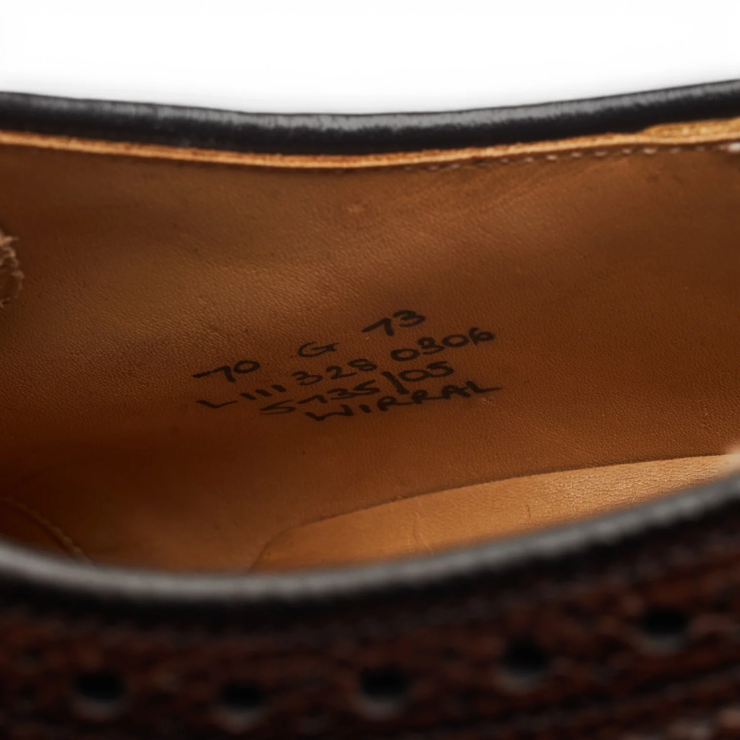 'Wirral' Brown Grain Leather Derby Brogues UK 7 G - Image 7
