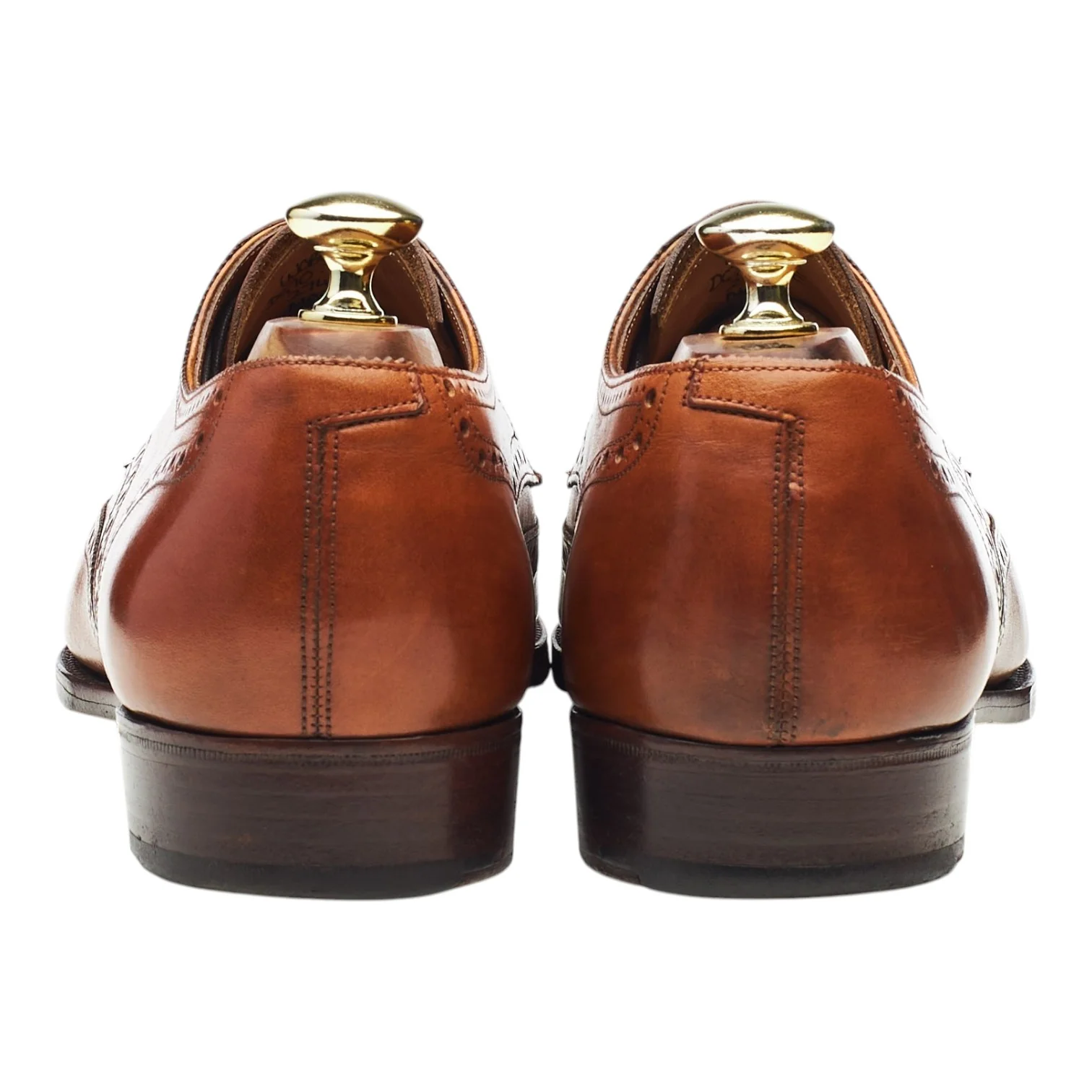 'Woburn' Tan Brown Leather Derby Brogues UK 7 E - Image 4