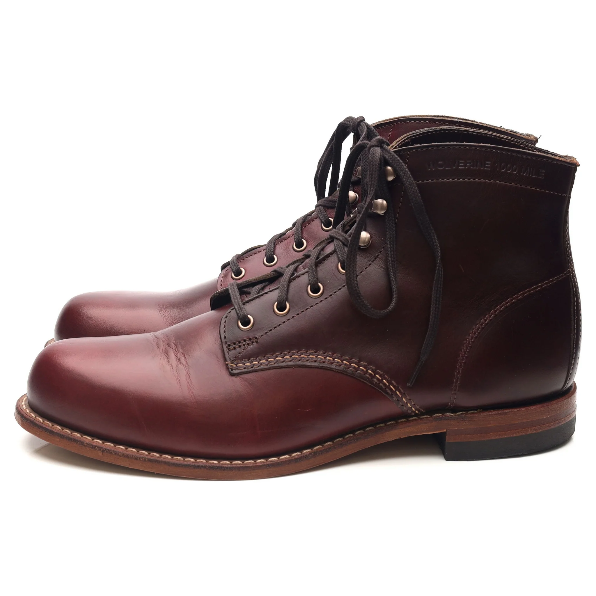 1000 Mile 'Evans' Burgundy Leather Boots UK 9.5 US 10.5 - Image 2
