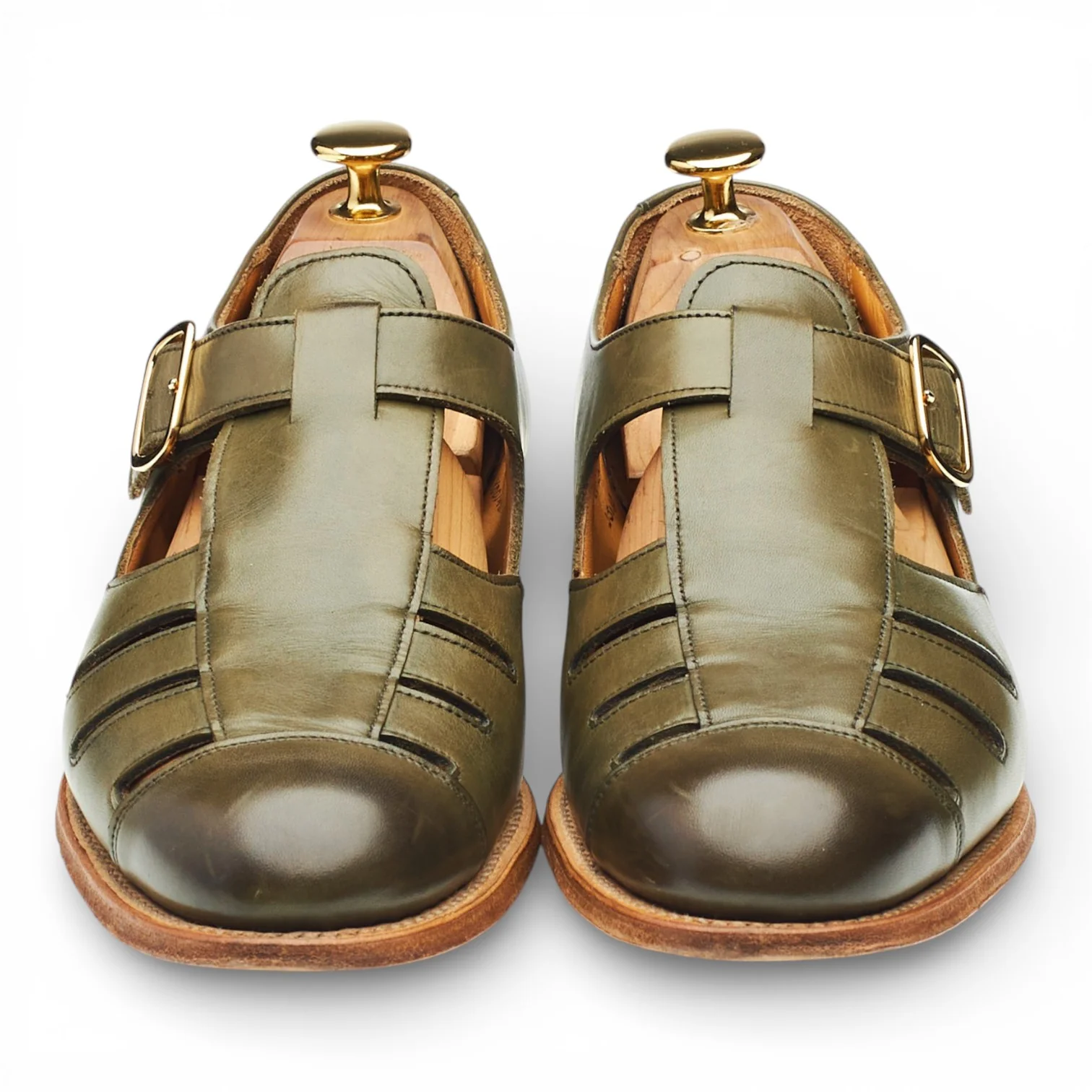 Women's 'Belle' Green Leather Sandals UK 6 D - Image 2