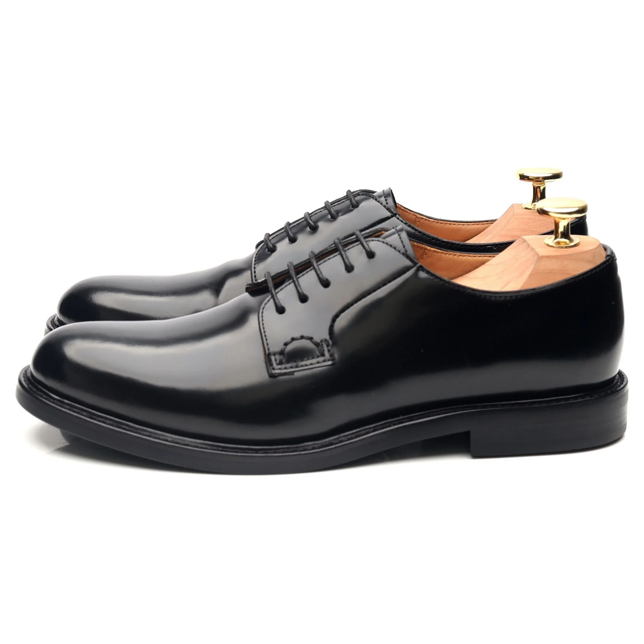 Women's Black Leather Derby UK 6 EU 39 - Image 2
