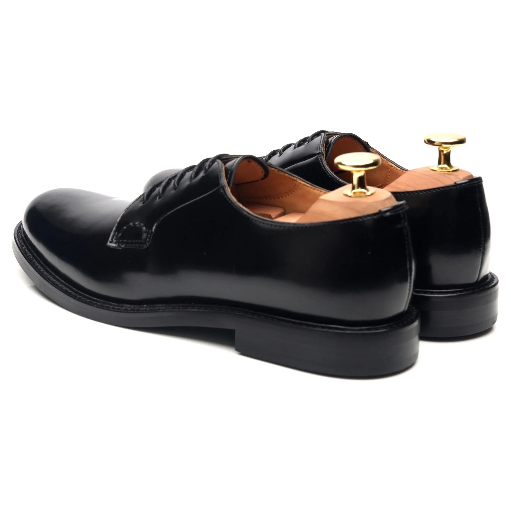 Women's Black Leather Derby UK 6 EU 39 - Image 3