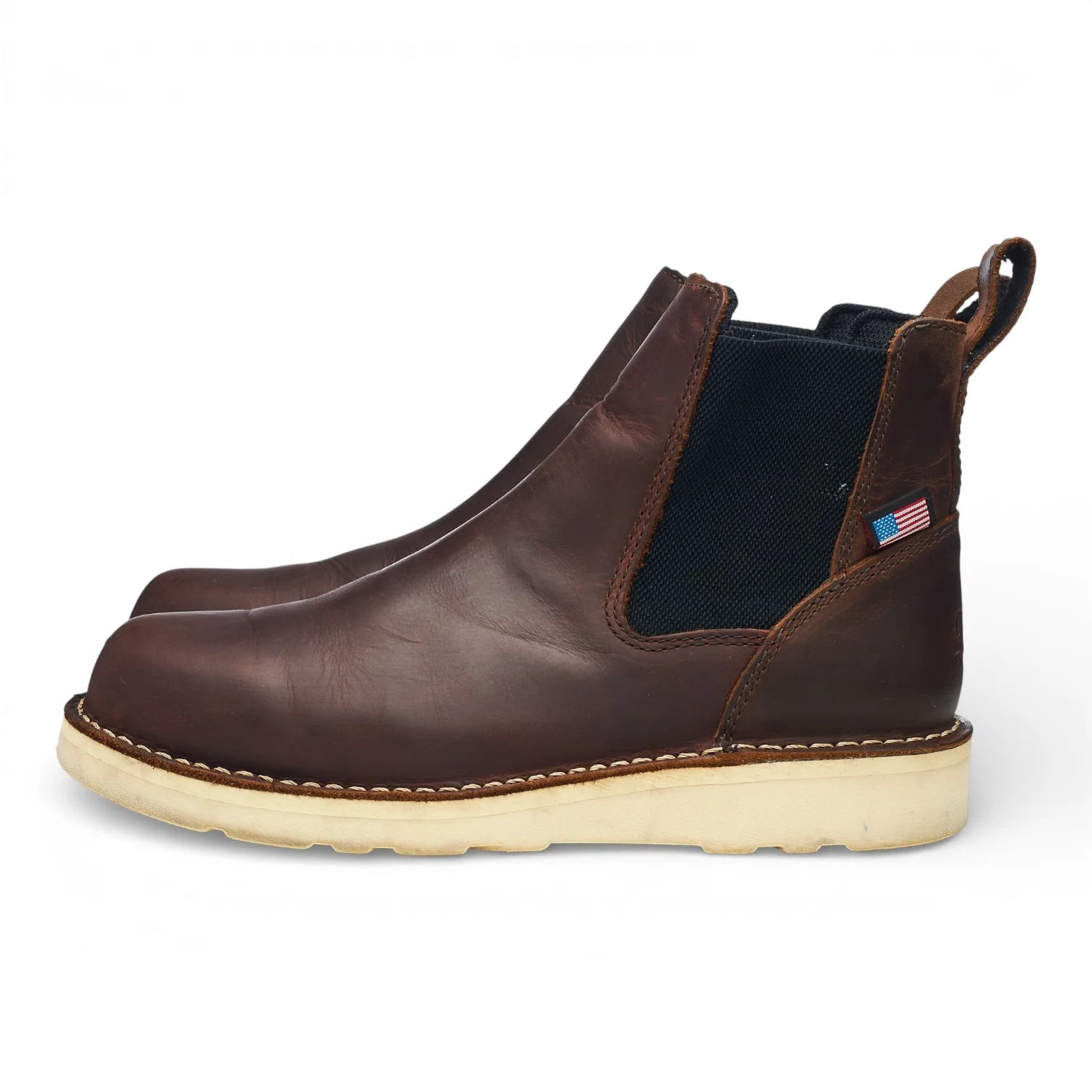 Women's 'Bull Run' Brown Oiled Leather Chelsea Boots UK 7 - Image 3