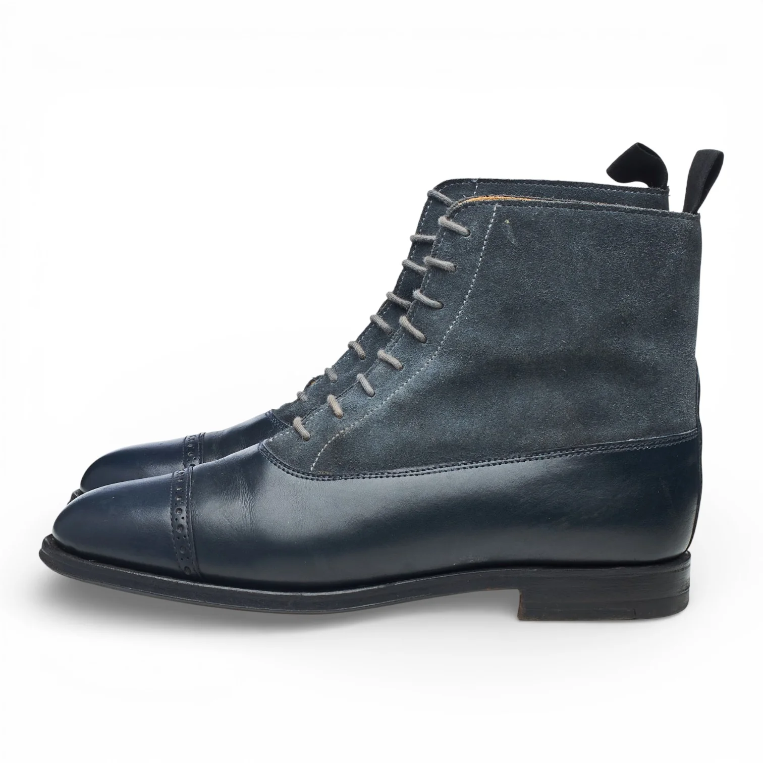 Women's 'Chatsworth' Navy Blue Leather Balmoral Boots UK 4 C - Image 3
