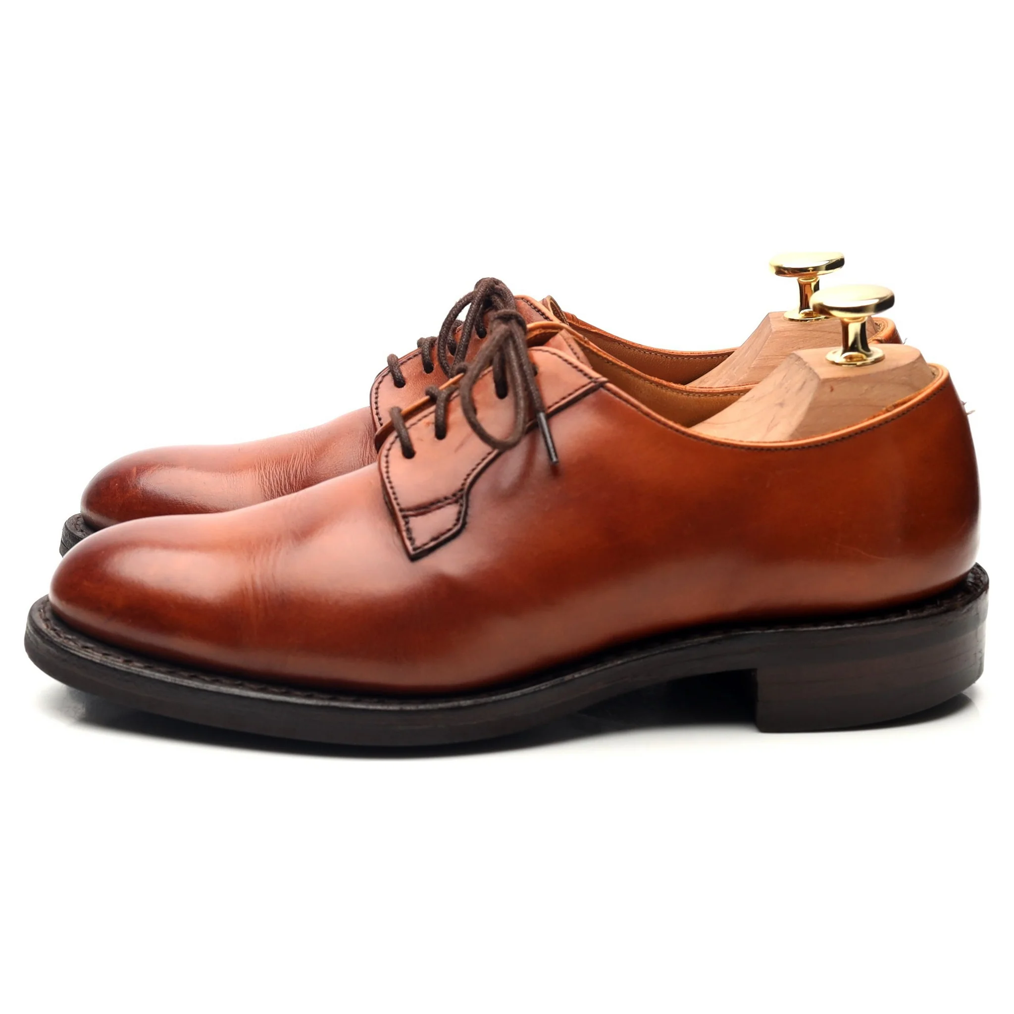 Women's 'Haverhill' Tan Brown Leather Derby UK 3.5 D - Image 3