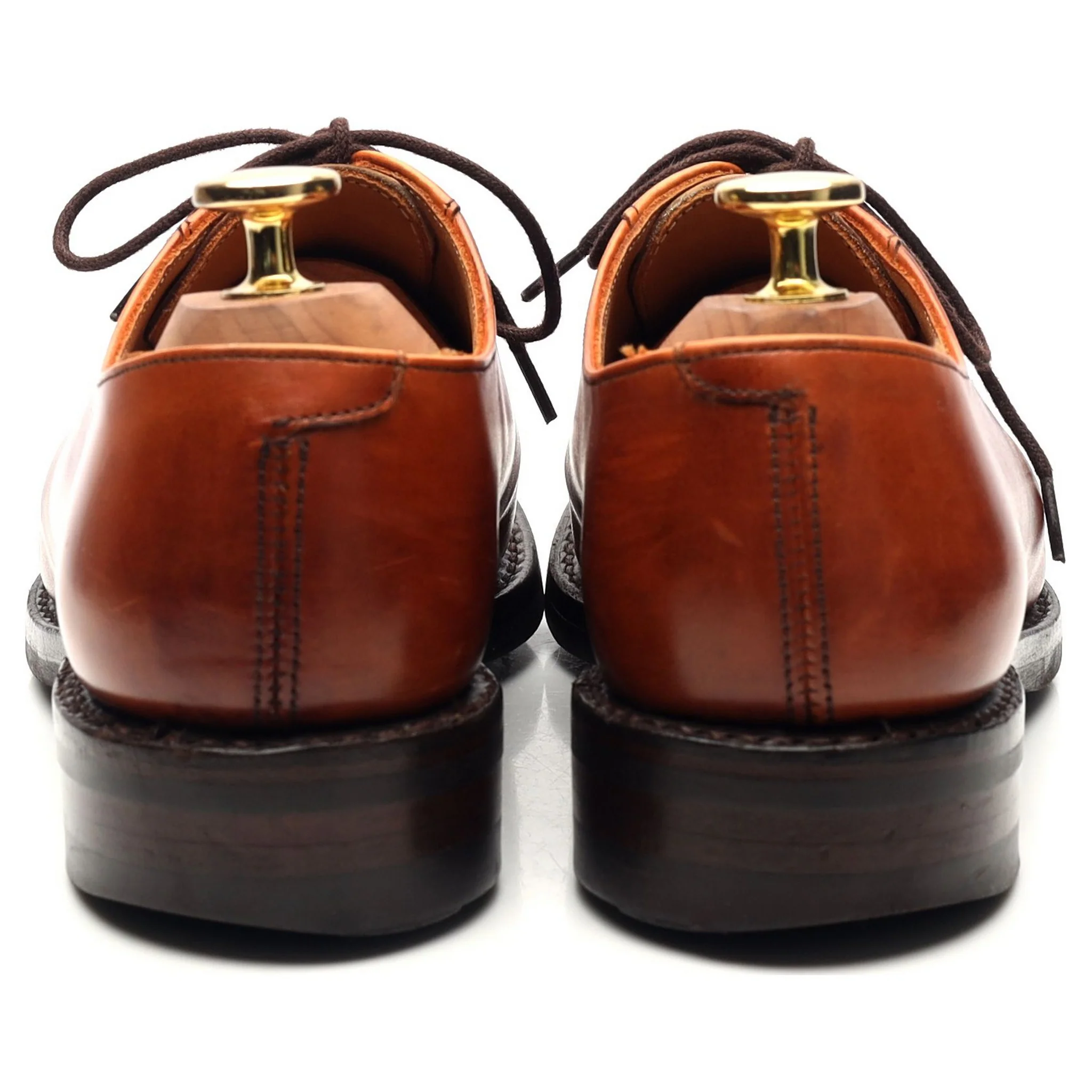 Women's 'Haverhill' Tan Brown Leather Derby UK 3.5 D - Image 4