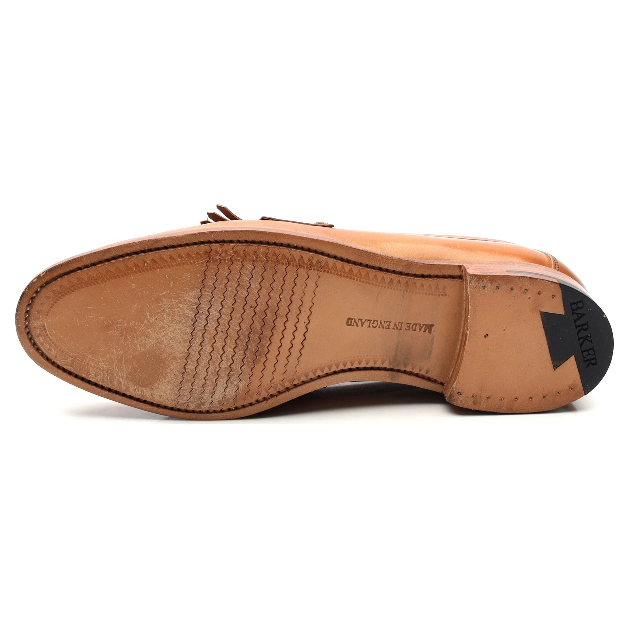 Women's 'Heather' Tan Brown Leather Fringed Tassel Loafers UK 4.5 D - Image 10