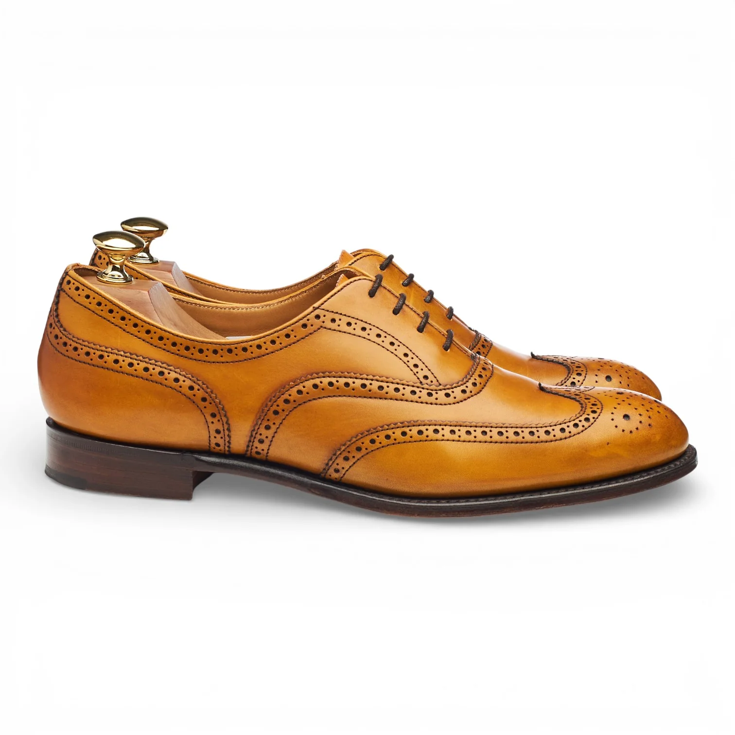 Women's 'Maisie' Tan Brown Leather Oxford Brogue UK 7.5 D
