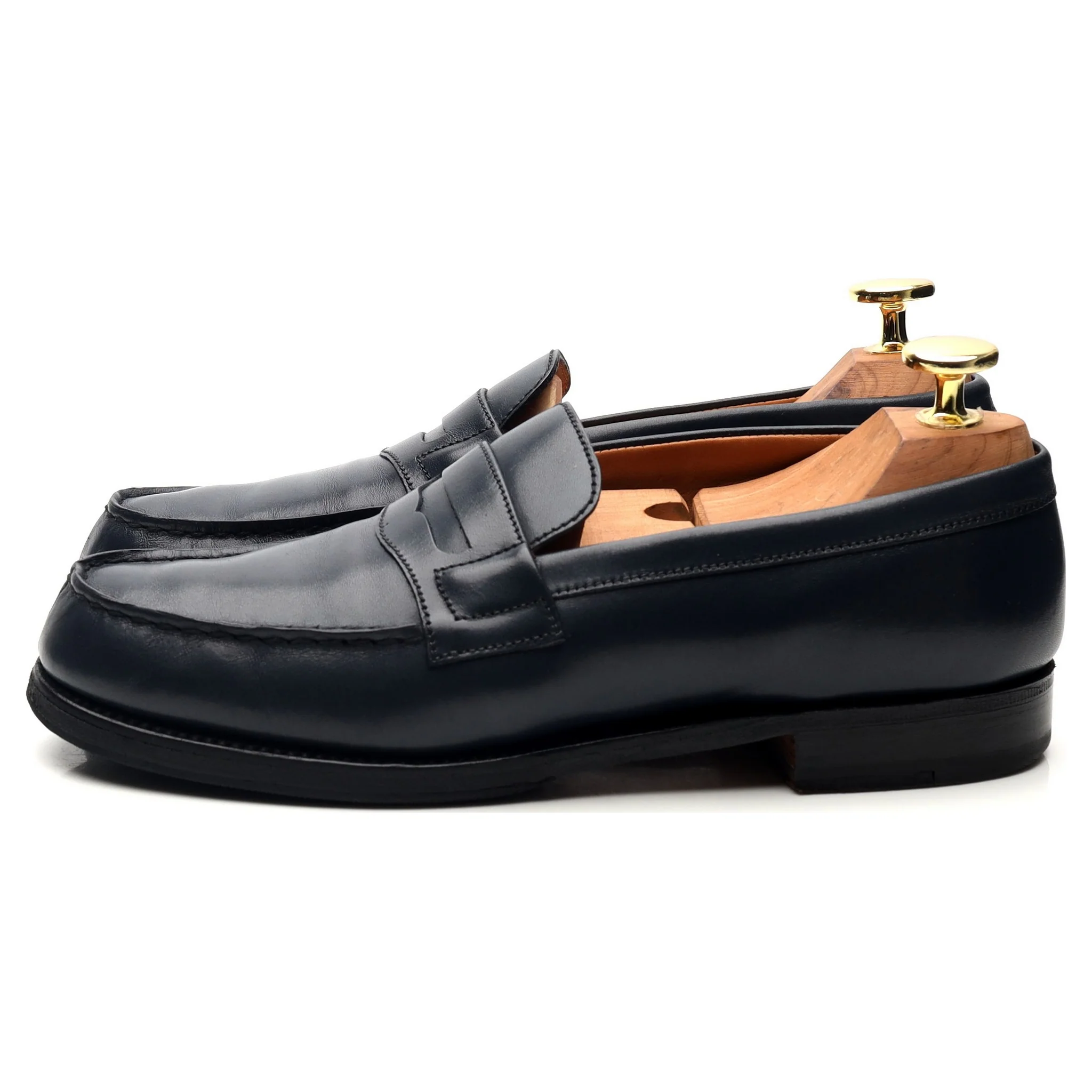 Women's '180 Mocassin' Navy Blue Leather Loafers 3 C UK 4 - Image 3