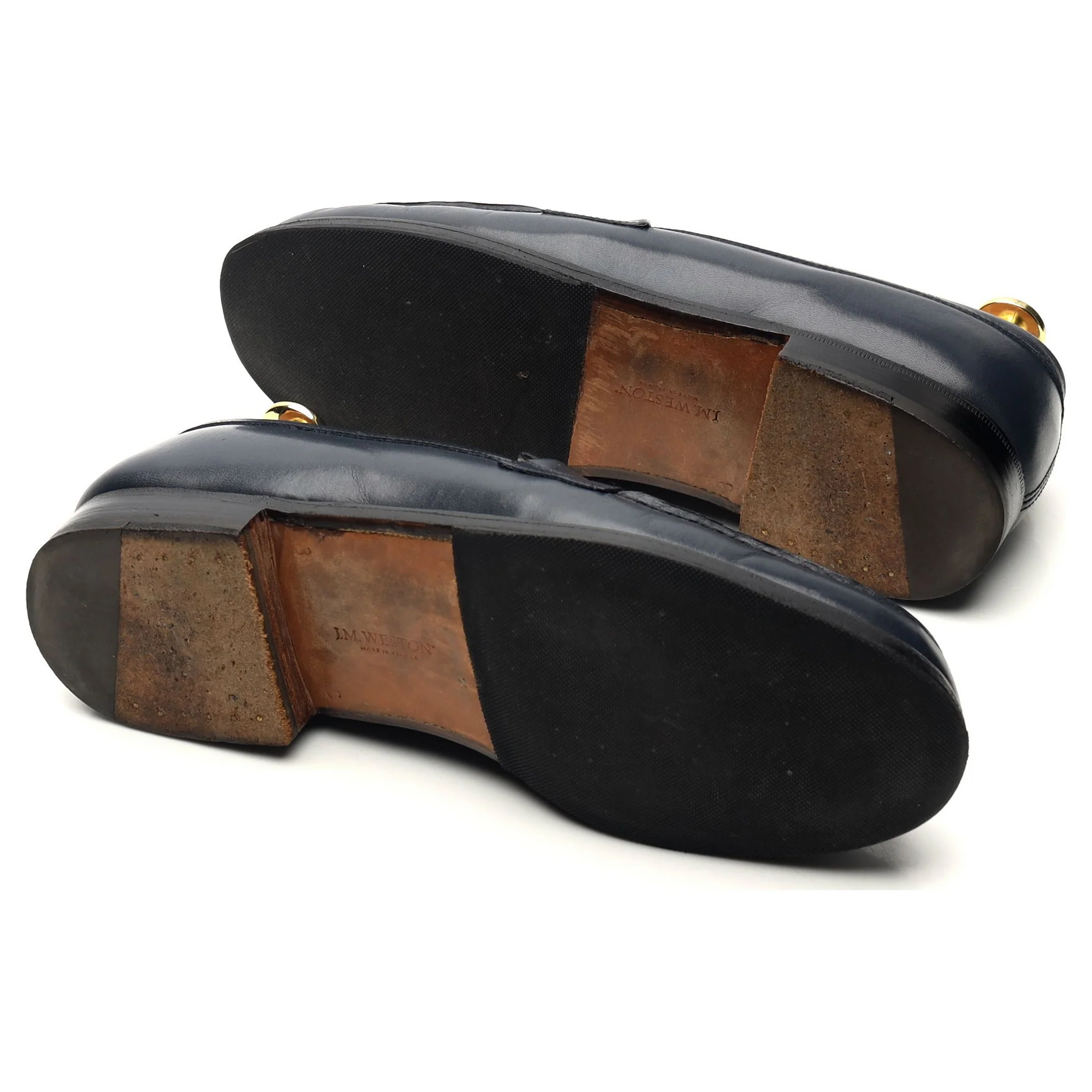 Women's '180 Mocassin' Navy Blue Leather Loafers 3 C UK 4 - Image 5