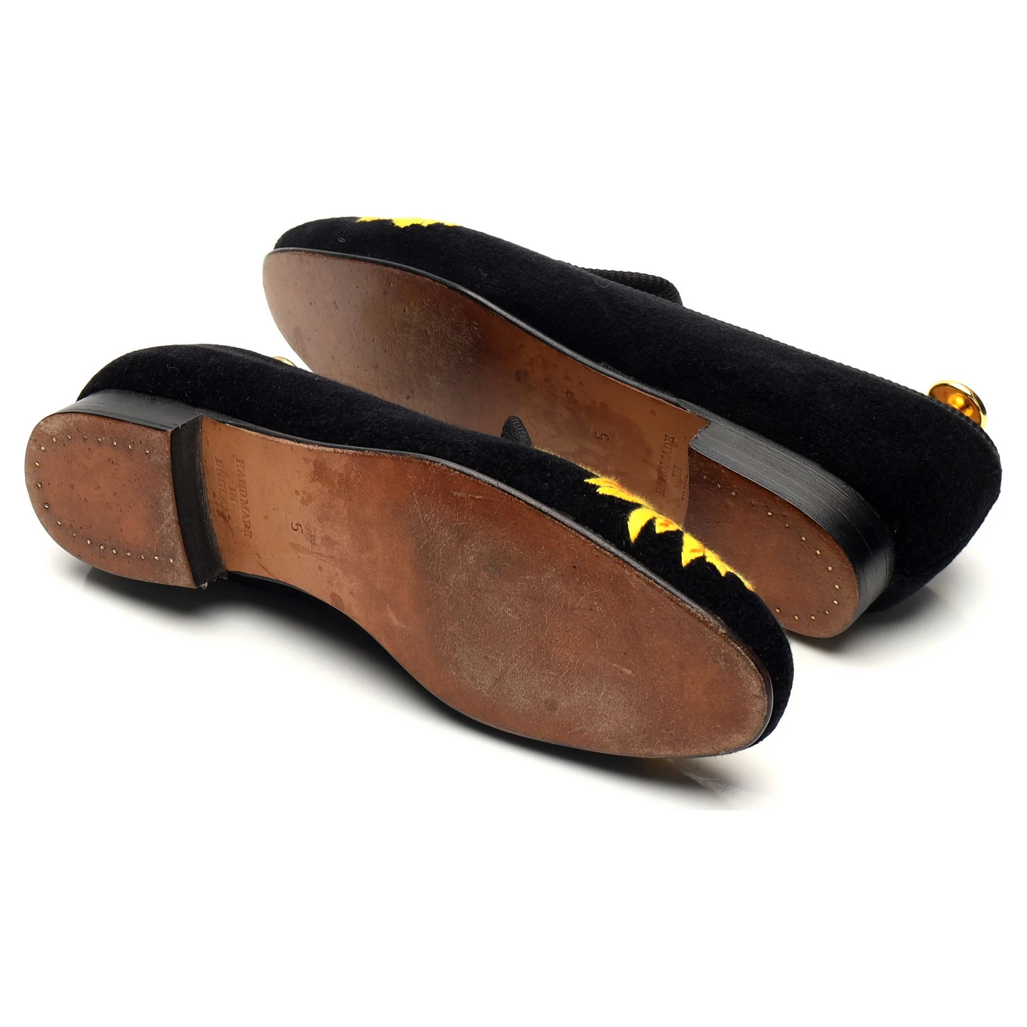 Women's 'Sunflower' Black Velvet Slippers UK 5 - Image 5