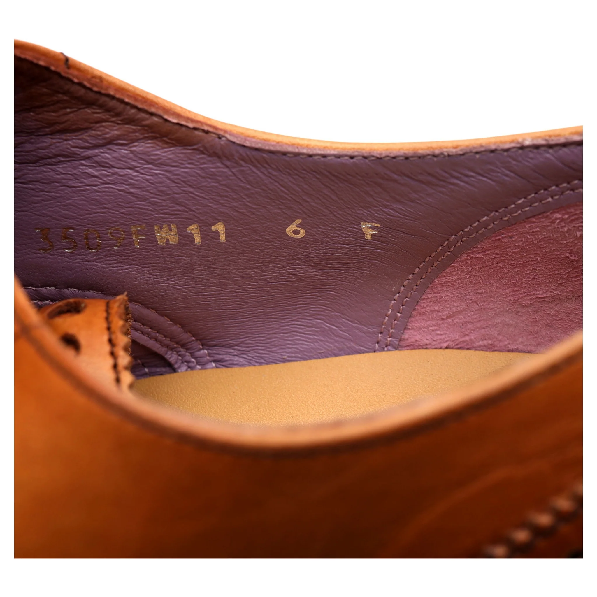 Women's Tan Brown Leather Oxford Brogues UK 6 F - Image 13