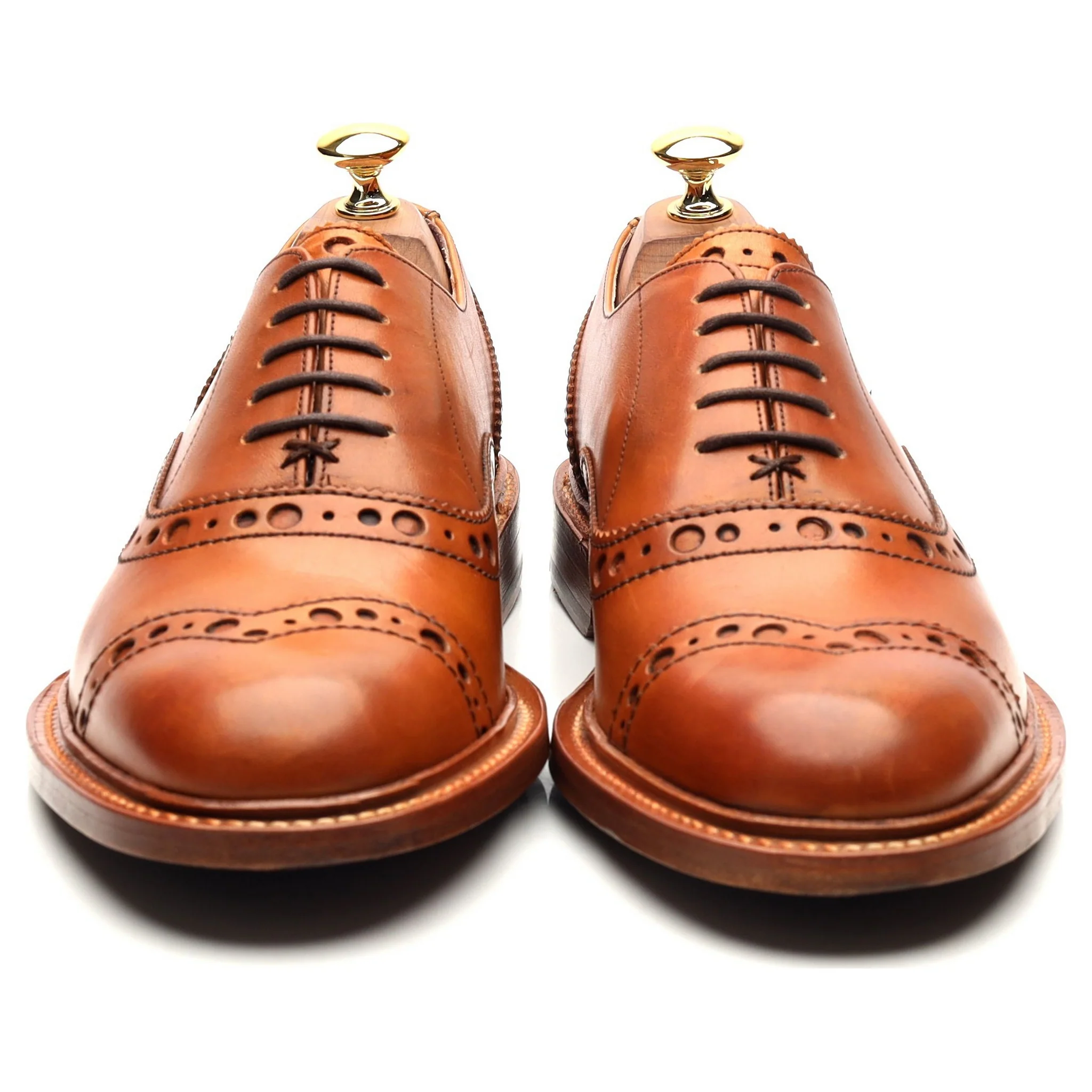 Women's Tan Brown Leather Oxford Brogues UK 6 F - Image 8