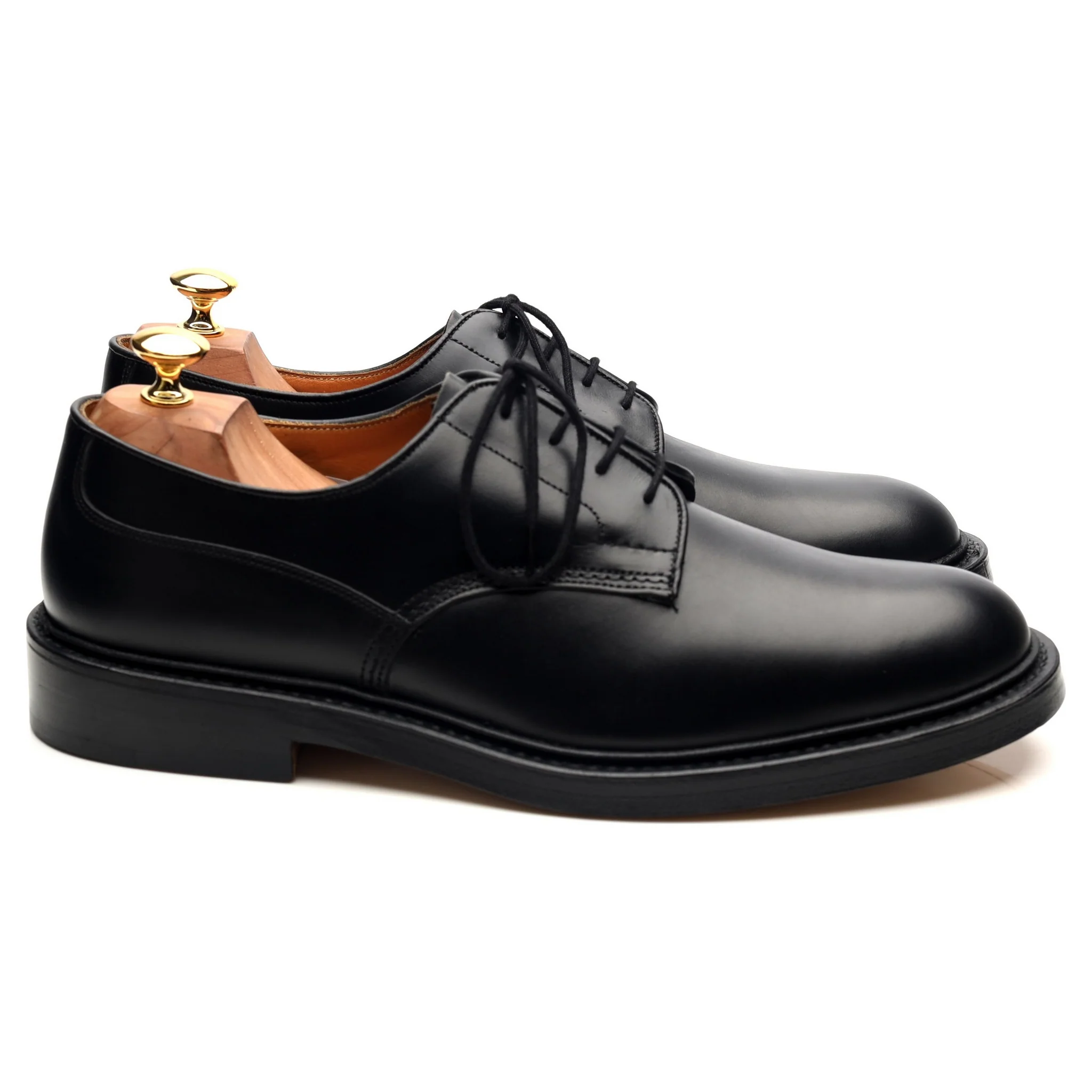 'Woodstock' Black Leather Derby UK 10 - Image 6