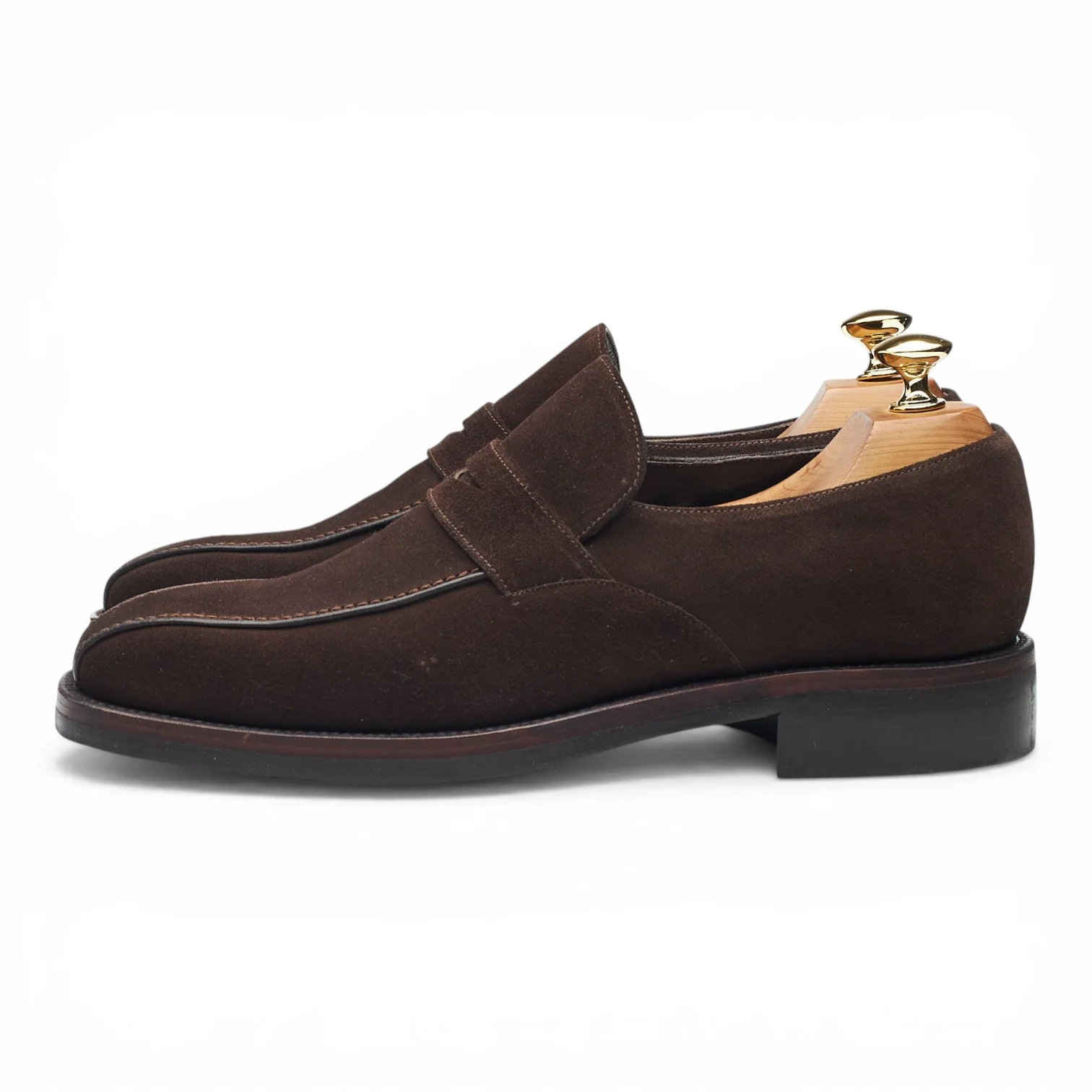 'Seville' Dark Brown Suede Loafers UK 6.5 - Image 3