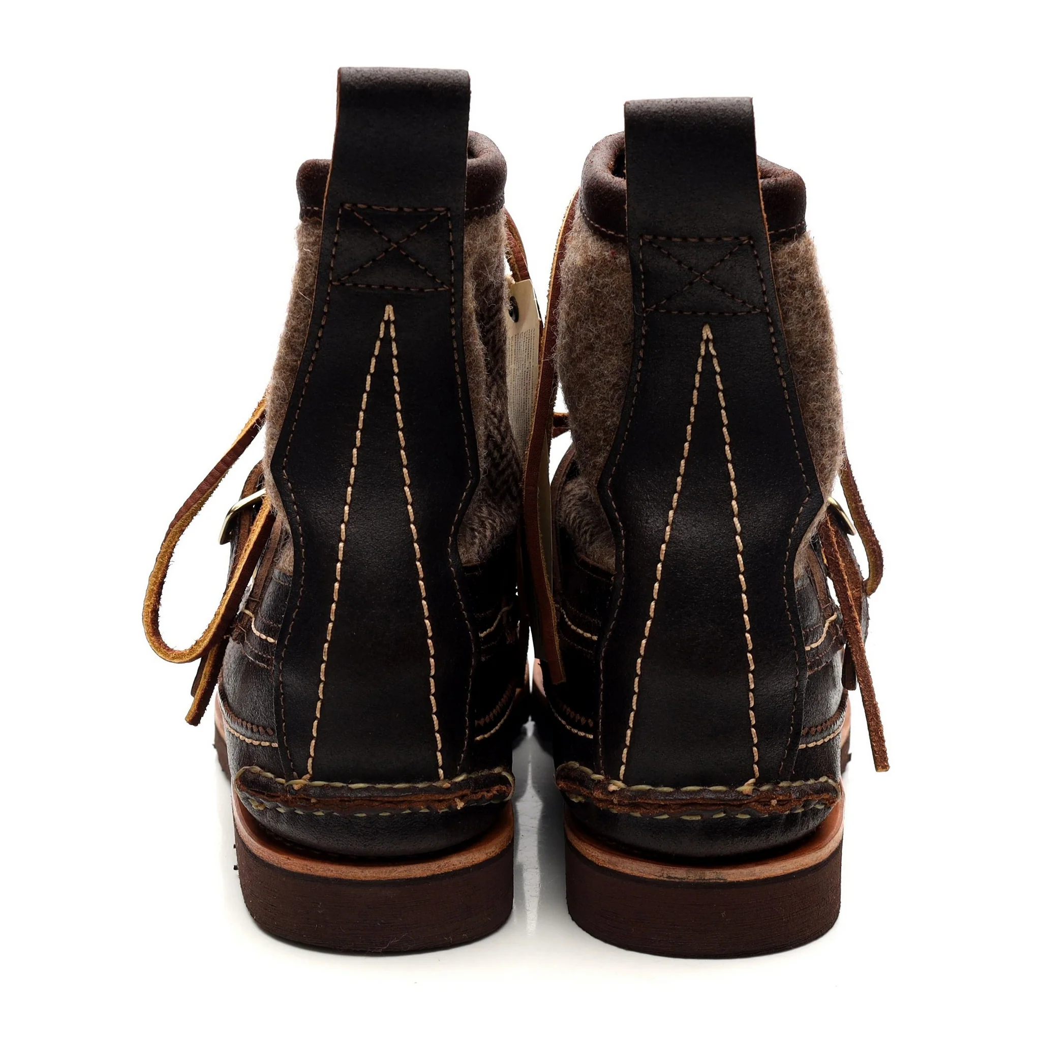 Maine Guide Dark Brown Leather Boots UK 7 US 8 - Image 4