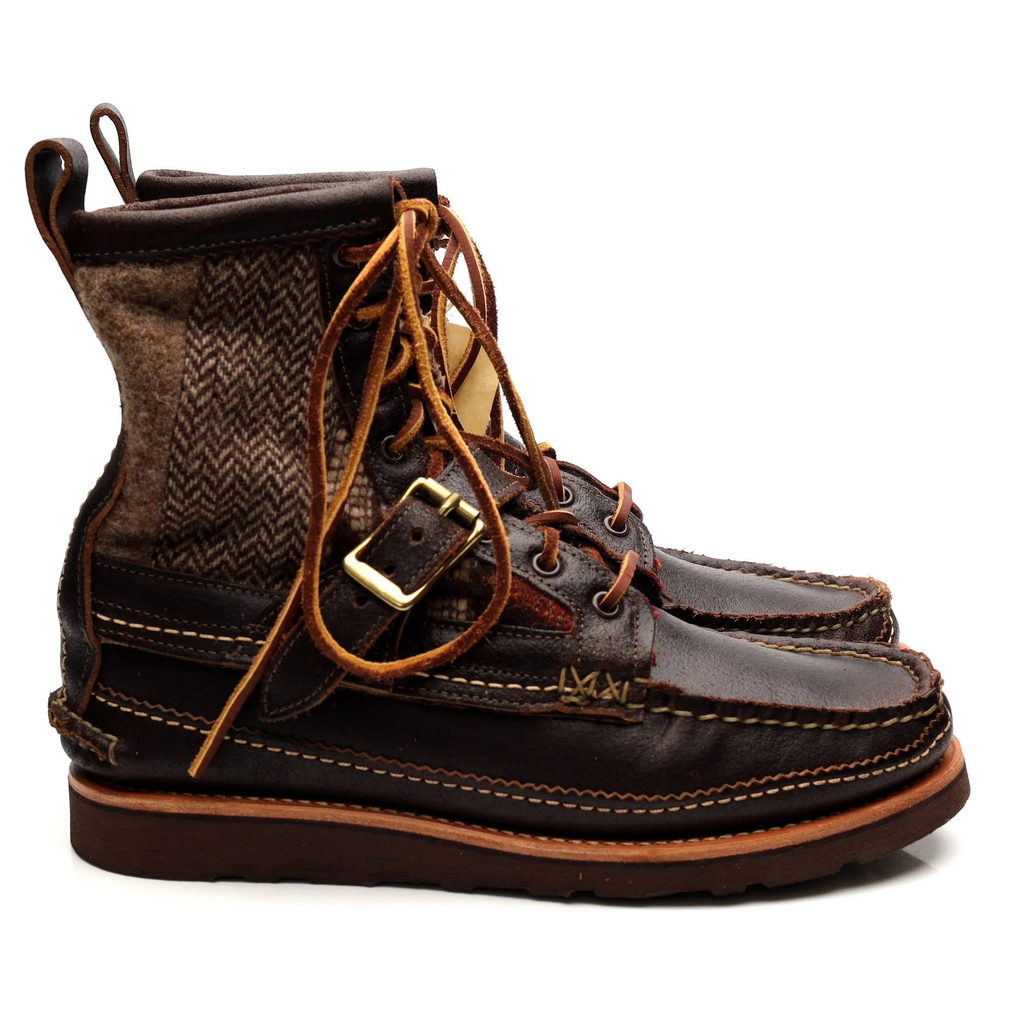 Maine Guide Dark Brown Leather Boots UK 7 US 8 - Image 6