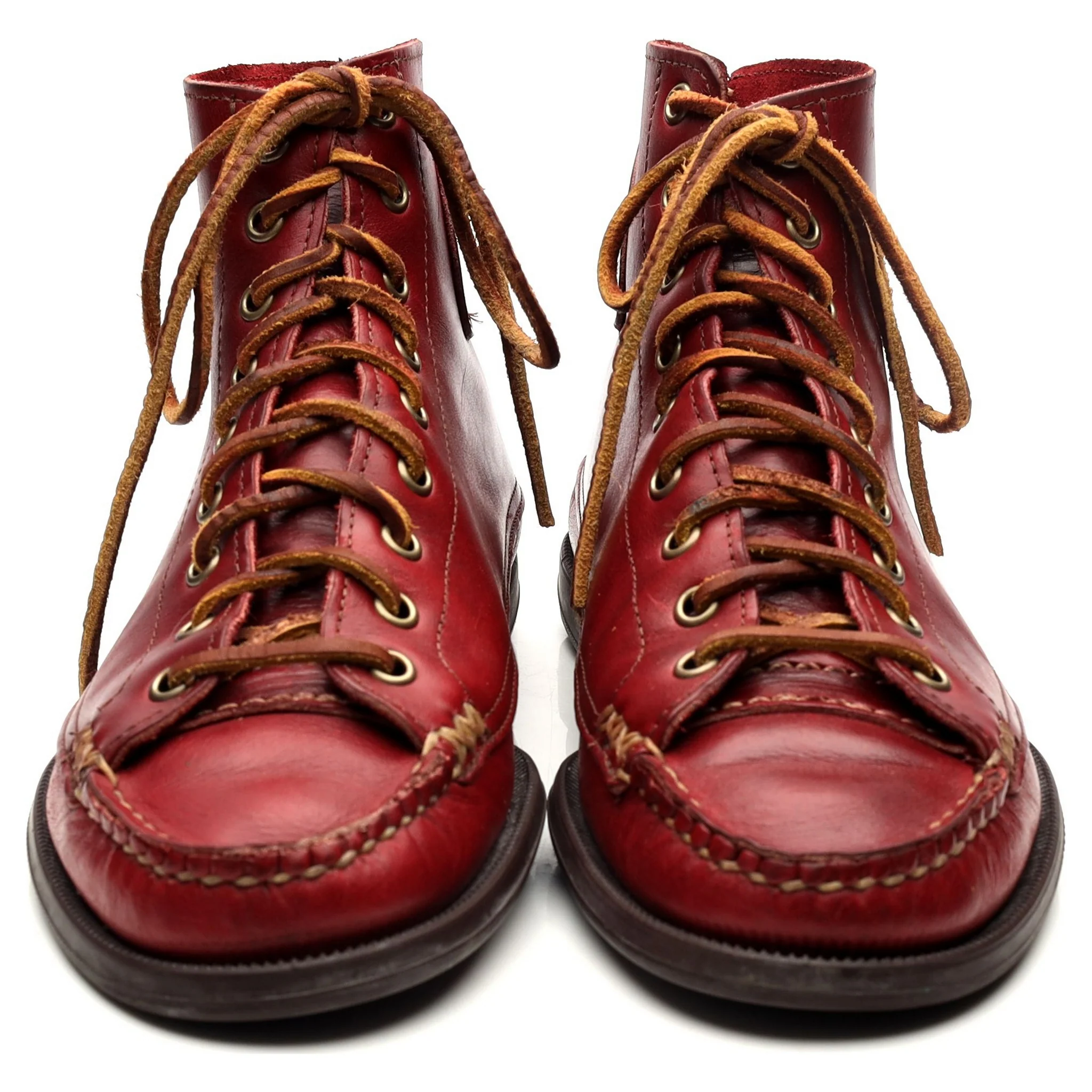 Red Leather Boots UK 8 US 9 - Image 8